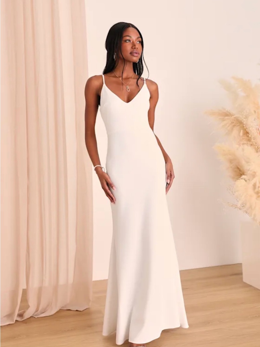 NWT Lulus Infinite Glory
White Maxi Dress